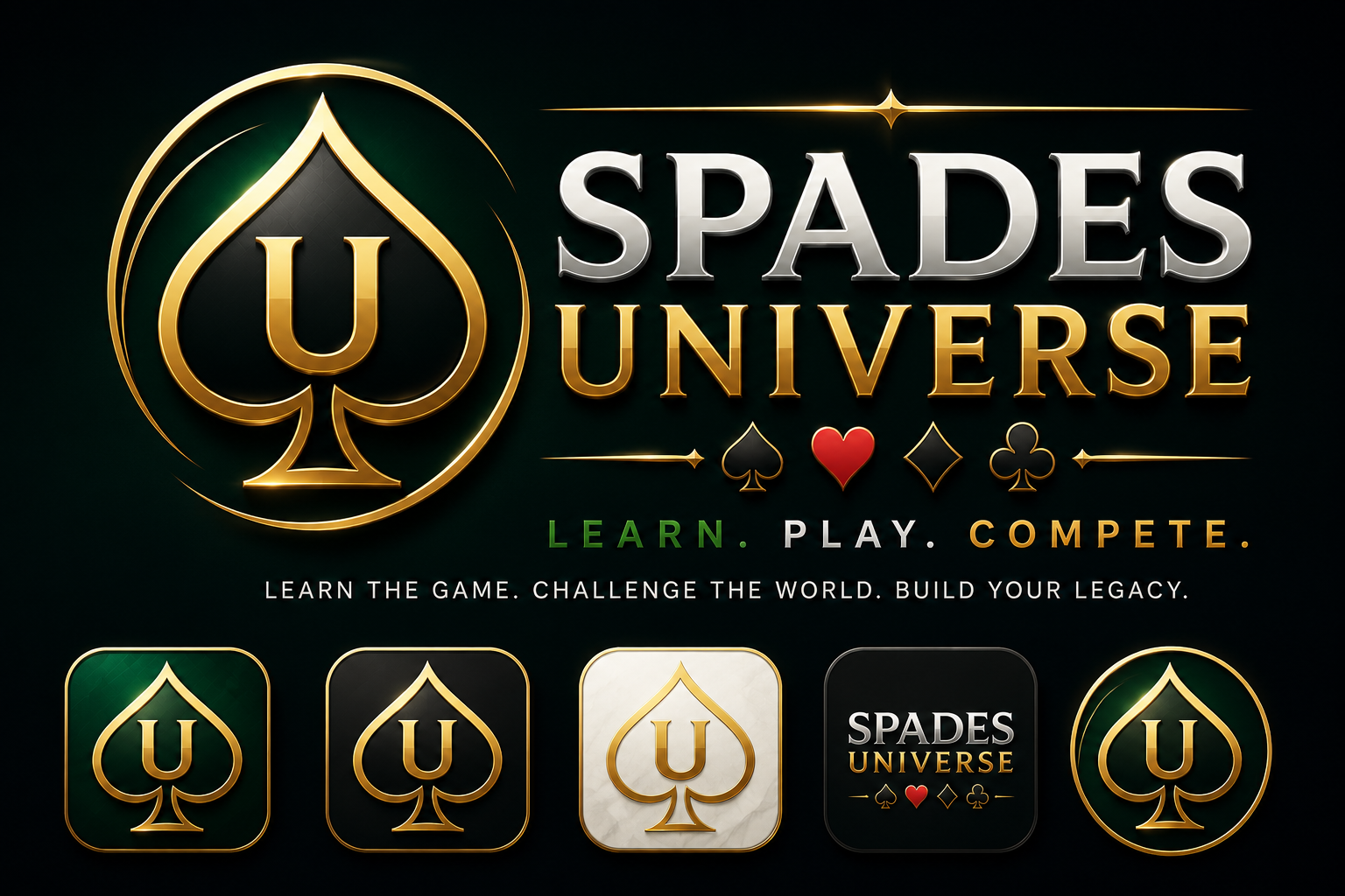 Spades Universe — Learn. Play. Compete. Learn the game. Challenge the world. Build your legacy.